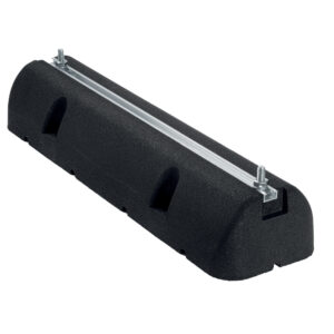 SPGME 600/95 supporto a pavimento in gomma lunghezza 600 mm, sezione 160x95 mm, Viti di fissaggio M 10 x 30 con testa esagonale, portata MAX 400 Kg/pz (2 PEZZI) - ORBIS OB581009
