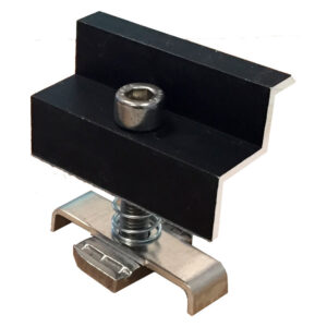 MPT-P30RNE Morsetto TERMINALE PREASSEMBLATO fissaggio moduli, colore NERO, spessori moduli ammessi 30mm (5 PEZZI) - ORBIS OB621338