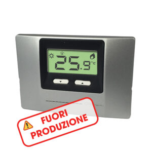 NEO ML + ALLUMINIO Termostati digitali da parete, funzionamento riscaldamento/condizionamento, due livelli impostabili, Alim. 2 batterie 1.5V - ORBIS OB324420
