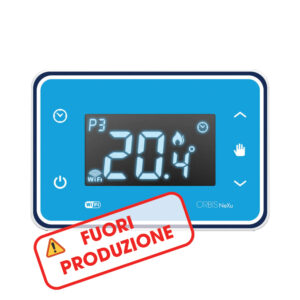 NEXU WiFiFAB Cronotermostato digitale da parete comunicazione WiFi, programmazione settimanale, colore AZZURO e BLU, alim. 230V - ORBIS OB32620AB