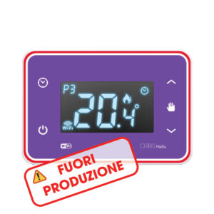 NEXU WiFi FVR Cronotermostato digitale da parete comunicazione WiFi, programmazione settimanale, colore VIOLA e ROSSO, alim. 230V - ORBIS OB32620VR