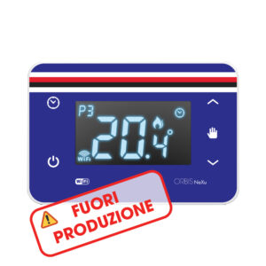 NEXU IN WiFi FBC Cronotermostato digitale da incasso comunicazione WiFi, programmazione settimanale, colore BLU, ROSSO e NERO, alim. 230V - ORBIS OB32630BC