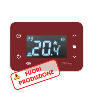 NEXU IN WiFi FGR Cronotermostato digitale da incasso comunicazione WiFi, programmazione settimanale, colore ROSSO, alim. 230V - ORBIS OB32630GR