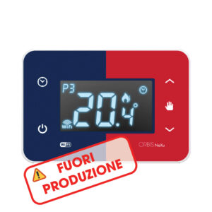 NEXU IN WiFi FRB Cronotermostato digitale da incasso comunicazione WiFi, programmazione settimanale, colore ROSSO e BLU, alim. 230V - ORBIS OB32630RB