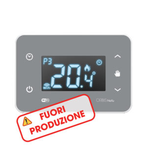 NEXU IN WiFi FSV Cronotermostato digitale da incasso comunicazione WiFi, programmazione settimanale, colore SILVER, alim. 230V - ORBIS OB32630SV