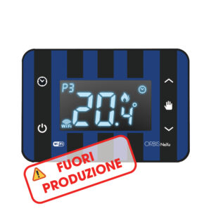 NEXU IN WiFi FNA Cronotermostato digitale da incasso comunicazione WiFi, programmazione settimanale, colore NERO e AZZURRO, alim. 230V - ORBIS OB32631NA