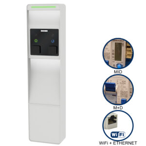 VIARIS CITY+ BBT2PE22ETH TRIFASE 22 kW + 22 kW, 2 prese TIPO 2 e SHUTTER,WiFi+Ethernet, 2 protezioni magnet.-diff.,2 cont. MID, lettore carte RFID - ORBIS OB94C7CCJC2