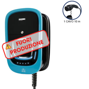 VIARIS COMBI+ C10T2P74ETH MONOFASE 7.4 kW 32A, 1 CAVO e CONNETTORE TIPO 2 lunghezza 10m, Protezione Magnetotermica/Differenziale, Ethernet, lettore carte RFID - ORBIS OB94P2A09A2
