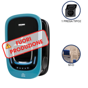 VIARIS COMBI+ BT2P22ETH TRIFASE 22 kW 3x32A, 1 PRESA TIPO 2 e SHUTTER, Protezione Magnetotermica/Differenziale, Ethernet, lettore carte RFID - ORBIS OB94P7C0HA2