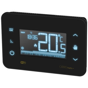NEXU+ WiFi NERO Cronotermostato digitale da parete comunicazione WiFi, programmazione settimanale, alim. 230V - ORBIS OB327410