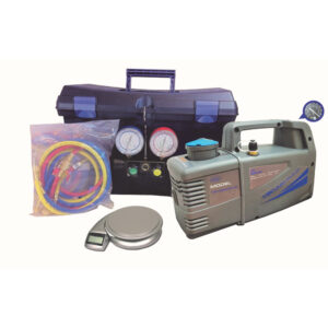 SMK-04241032 Set vuoto e carica in valigia per gas R410/R32 con pompa bistadio per il vuoto da 58 l/min - ORBIS OB576011