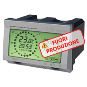 KRON PLUS ALLUMINIO Cronotermostato digitale da incasso, programmazione giornaliera/settimanale, alim. 2 batterie 1,5V - ORBIS OB322520