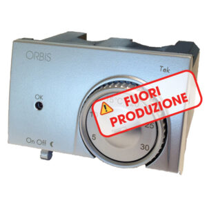 TEK ALLUMINIO Termostati elettronici da incasso, selettore ON/OFF, modalità notturna, 2 batterie 1.5V - ORBIS OB322620