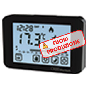 MIRUS TOUCH ANTRACITE Cronotermostato digitale da parete con display touch, programmazione giornaliera/settimanale, alim. 2 batterie 1,5V - ORBIS OB325310