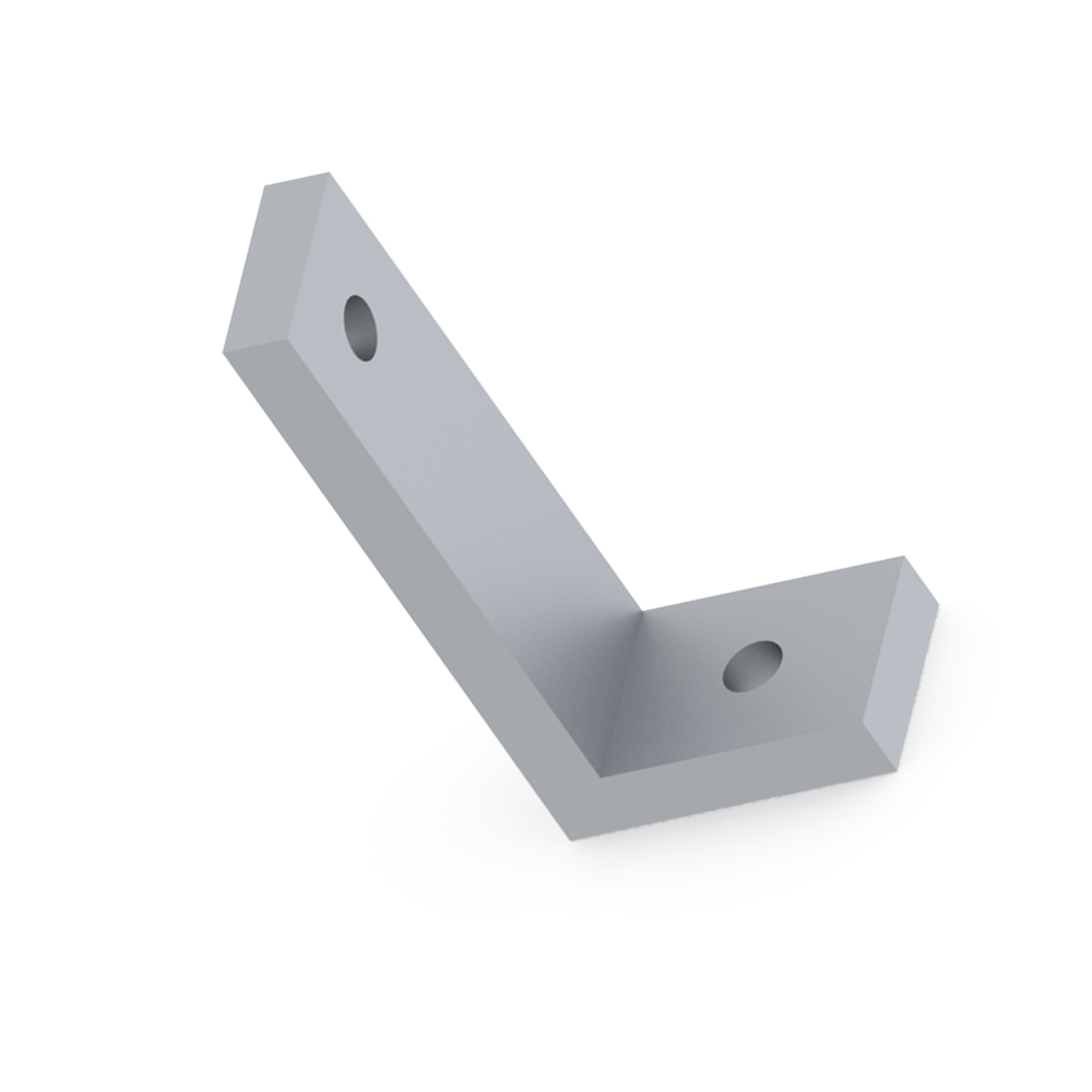 SLL105 Staffa a L per il fissaggio dei profili, materiale alluminio, dim. 100 x 50 x 10 mm - ORBIS OB620151