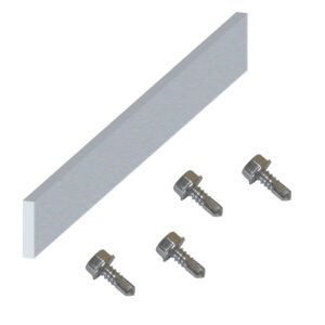 GBELT 20 Giunto d'unione interno in alluminio per profilo BELT SIDE 200, completo di viti autoperforanti a testa esagonale, dimensioni 4 x 20 x 200 (2 PEZZI) - ORBIS OB620371