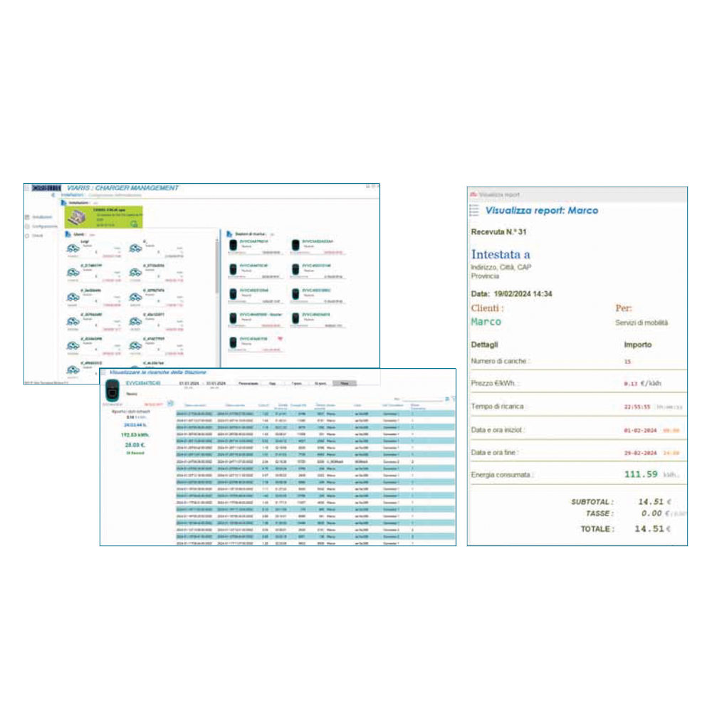 VCM Viaris Charger Management , Software di Monitoraggio ricariche per 1 stazione VIARIS - ORBIS OB900643