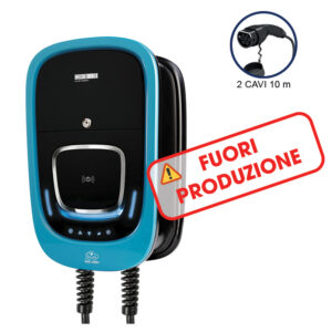 VIARIS COMBI+CC10T274ETH MONOFASE 7.4 kW + 7.4 kW 32A, 2 CAVI e CONNETTORE TIPO 2 lunghezza 10m, Ethernet, lettore carte RFID - ORBIS OB94P2AAHA2