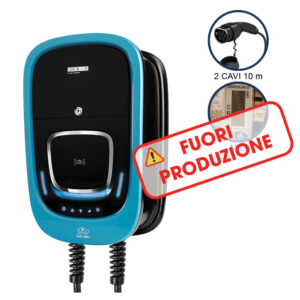 VIARIS COMBI+ CC10T2E74ETH MONOFASE 7.4 kW + 7.4 kW 32A, 2 CAVI e CONNETTORE TIPO 2 lunghezza 10m, contatore MID, Ethernet, lettore carte RFID - ORBIS OB94P2AAHC2