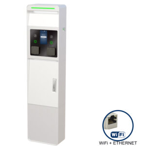 VIARIS CITY+ BBT222DETH TRIFASE 22 kW + 22 kW, Display 3.5", 2 prese TIPO 2 e SHUTTER,WiFi+Ethernet, lettore carte RFID - ORBIS OB94C5CCKA2