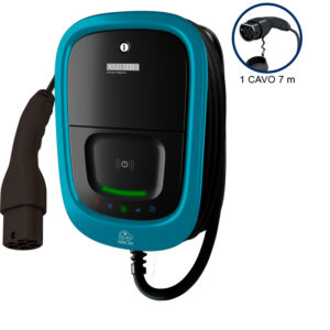VIARIS UNI+ C7T274 MONOFASE 7.4 kW 32A, 1 CAVO e CONNETTORE TIPO 2, lunghezza 7m, lettore carte RFID, WiFi - ORBIS OB94U1G0HA1