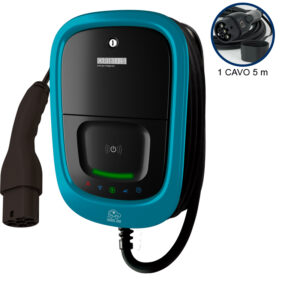VIARIS UNI+ CT2PT22 TRIFASE 22 kW 3x32A, 1 CAVO e CONNETTORE TIPO 2 per TESLA, lunghezza 5m, lettore carte RFID, WiFi - ORBIS OB94U4T0HA1