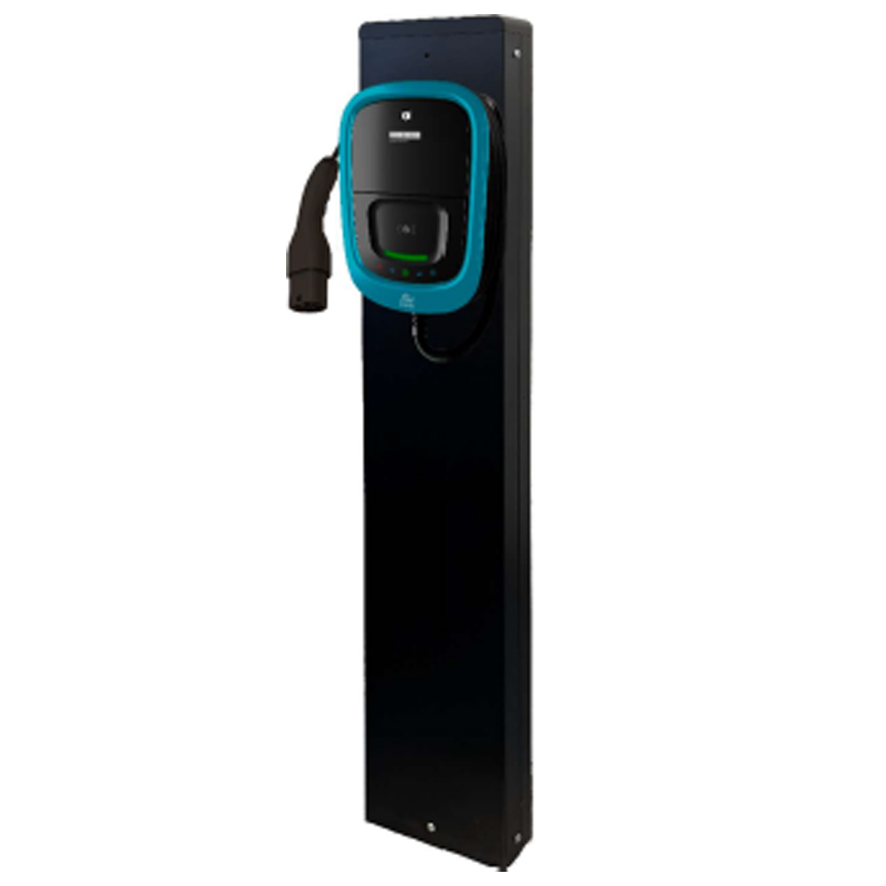 COMON UNI Sostegno MONOFACCIALE a colonnina in metallo per le stazioni di ricarica VIARIS UNI, colore NERO, altezza 1500mm - ORBIS OB900525