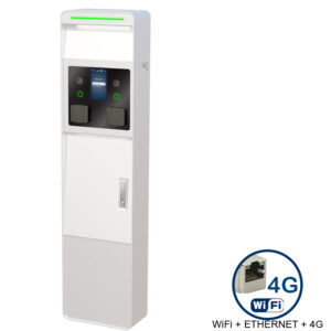 VIARIS CITY+ BBT222DETHG TRIFASE 22 kW+22 kW, 2 prese TIPO 2 e SHUTTER,WiFi+Ethernet+4G, lettore carte RFID - ORBIS OB94C5CCKA4
