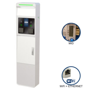 VIARIS CITY+ BBT2E22DETH TRIFASE 22 kW+22 kW, 2 prese TIPO 2 e SHUTTER, cont.MID, lettore carte RFID - ORBIS OB94C5CCKC2