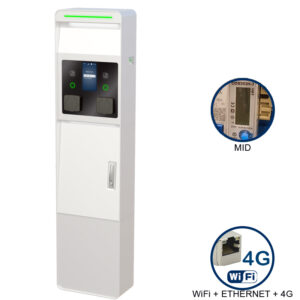 VIARIS CITY+ BBT2E22DETHG TRIFASE 22 kW+22 kW, 2 prese TIPO 2 e SHUTTER,WiFi+Ethernet+4G, cont.MID, lettore carte RFID - ORBIS OB94C5CCKC4